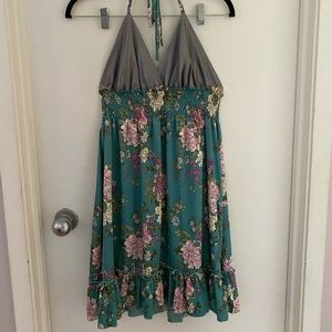 100% silk dress, size S, elastic waist